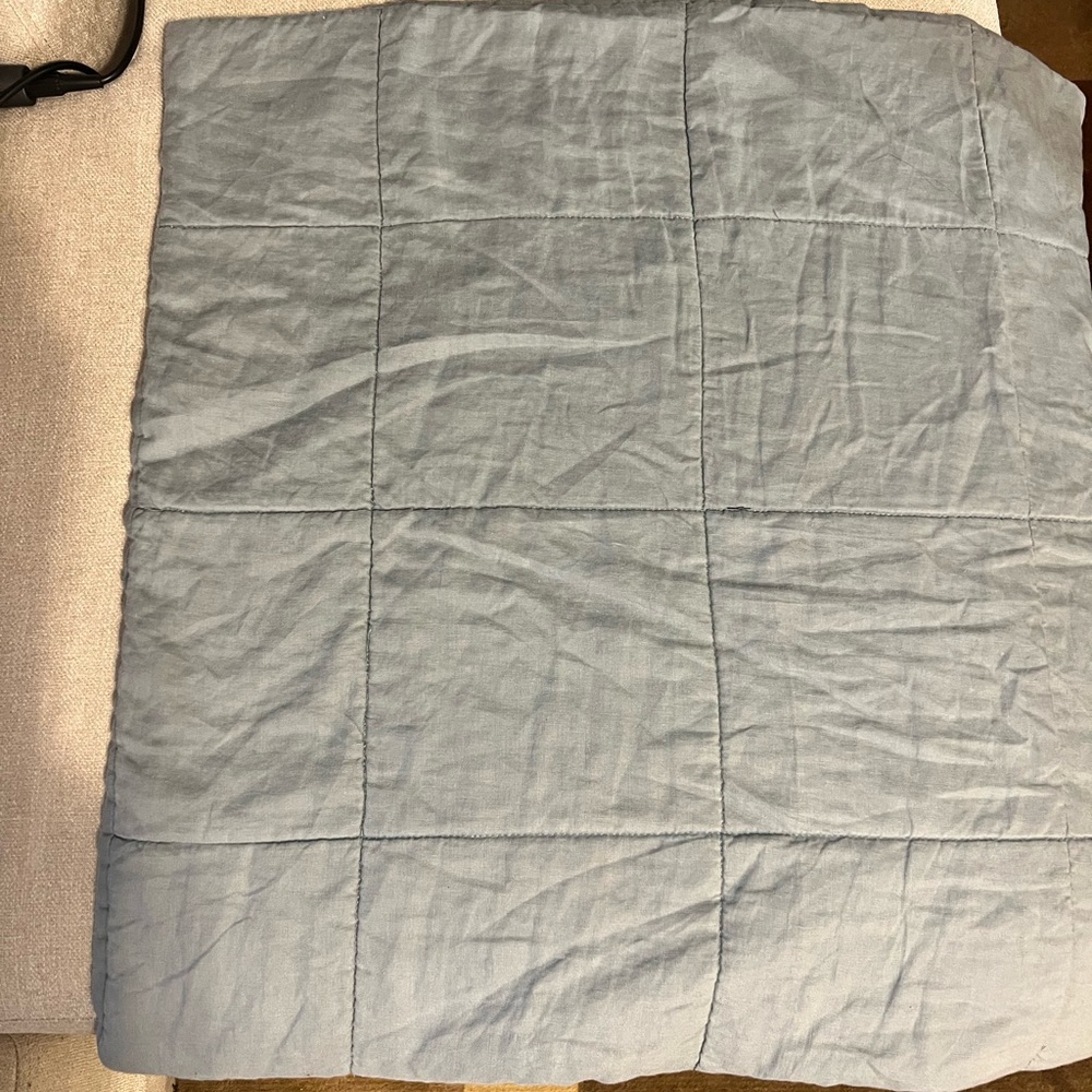IKEA Soft Blue Pillow Cover 26”x26” 
GULVED Style Quilted front EUC